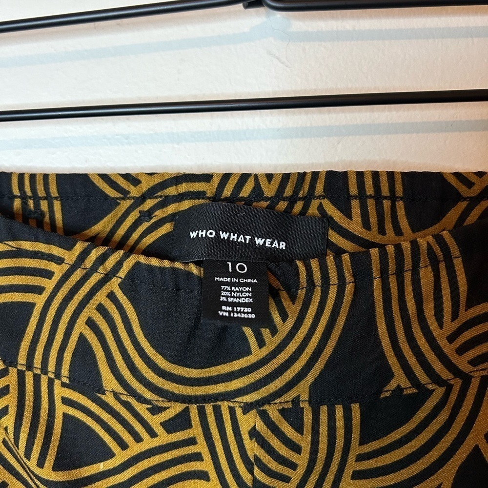Who What Wear Swirling Rings High Waist Wide Leg Pants Size 10 - Picture 5 of 6